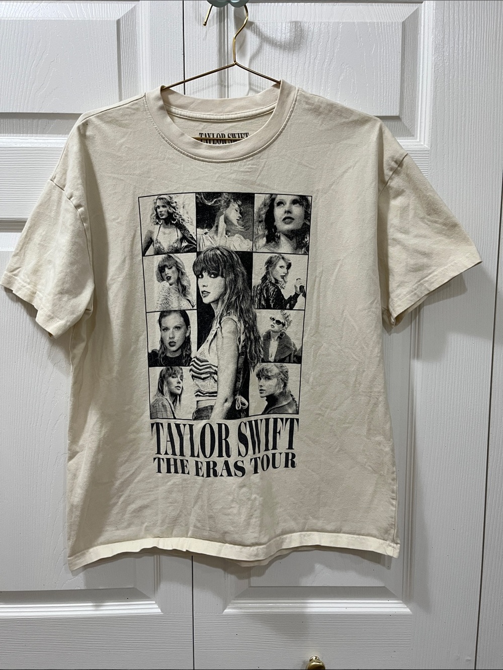 Taylor Swift Cream The Eras Tour Photo Collage Tee size medium